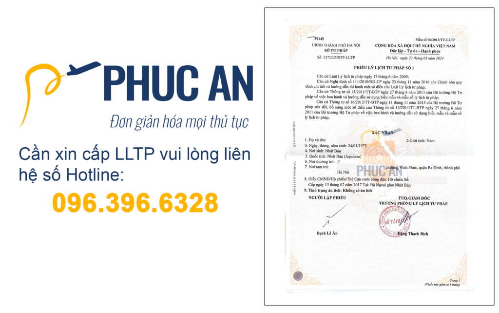 Xin LLTP tại Phúc An