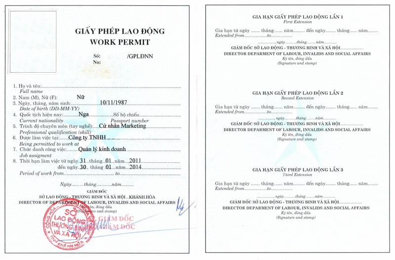 Giấy phép lao động khi không còn giá trị sử dụng sẽ cần phải thu hồi